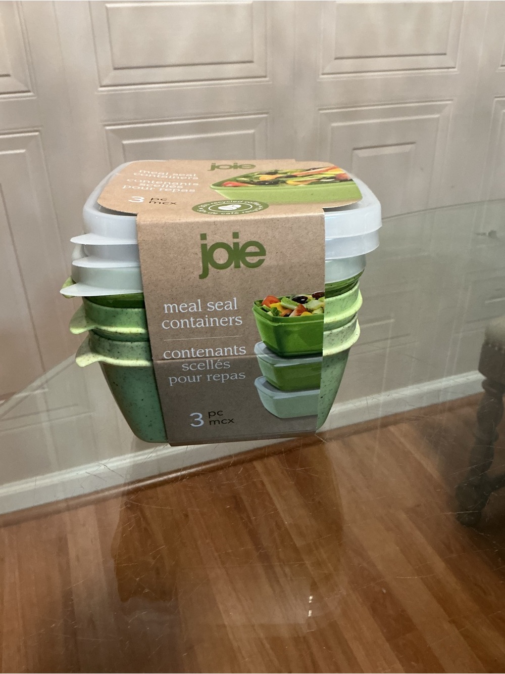 Joie Meal  Container, Set of 3 (Green/ Orange / Grey) - 4 Cup 1 L